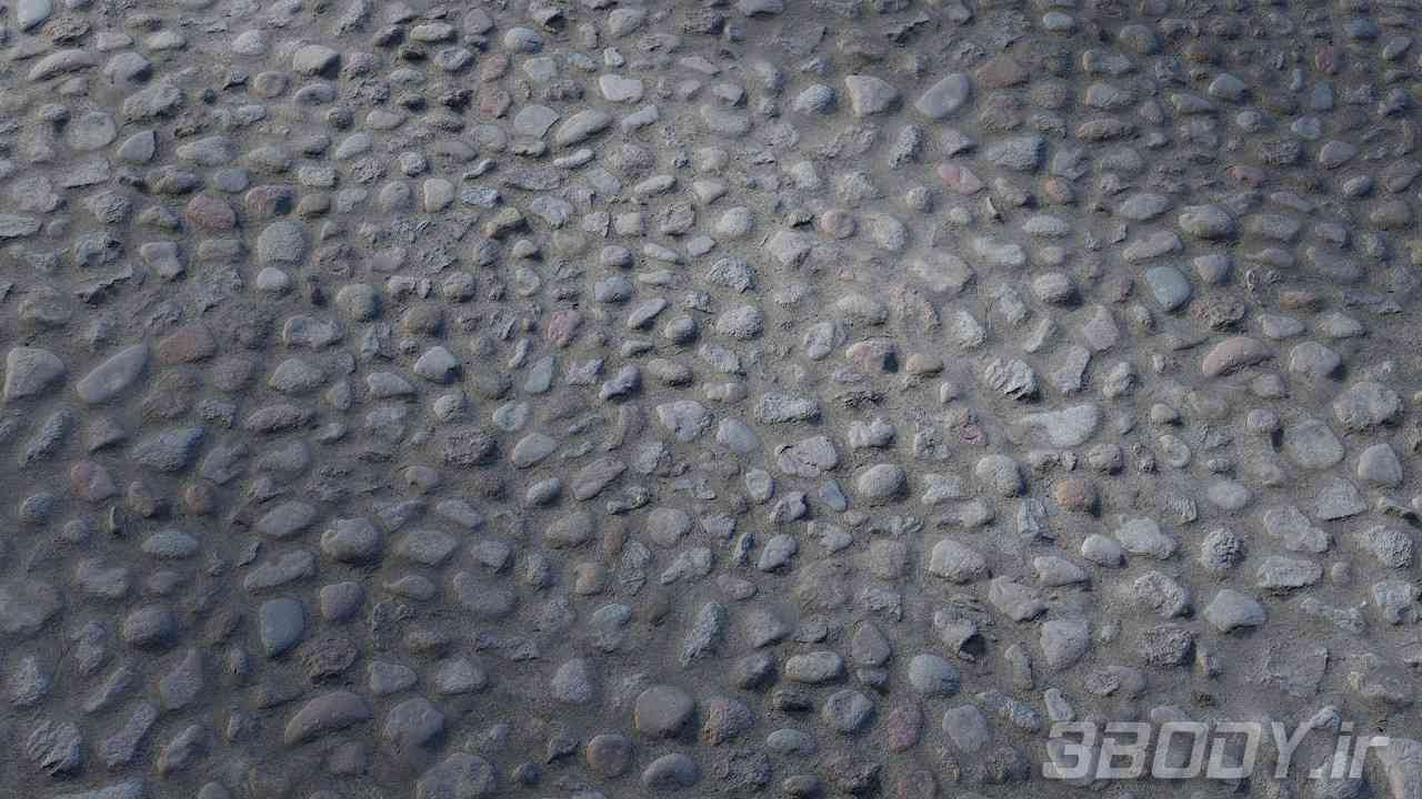 متریال سنگفرش cobblestone stone عکس 1
